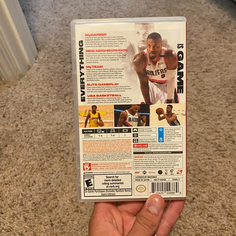Nintendo Switch NBA 2k21 Game NWOT